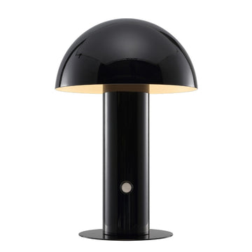 Boletus 10.75" Contemporary Bohemian Rechargeable/Cordless Iron Integrated LED Mushroom Table Lamp - JONATHAN Y